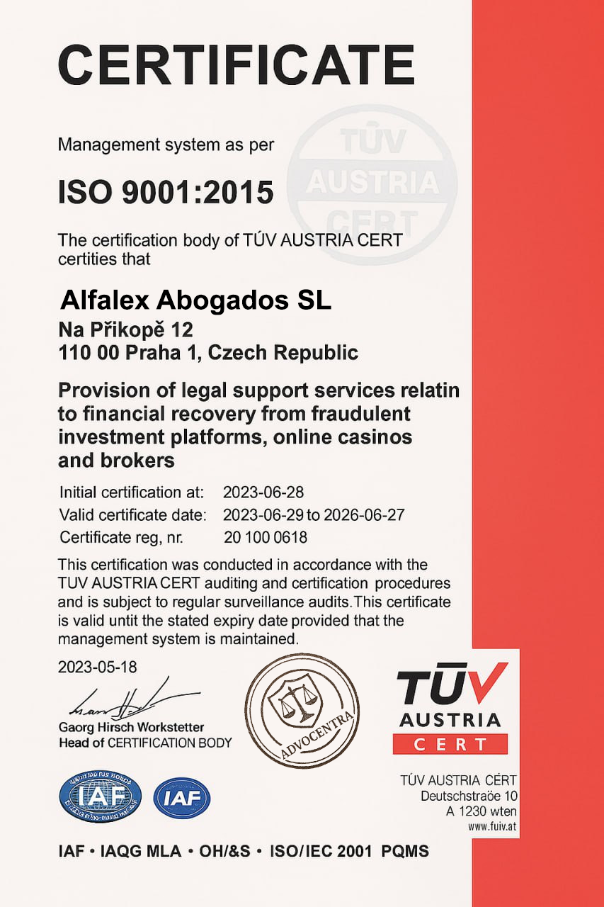 Certificado ISO 9001:2015